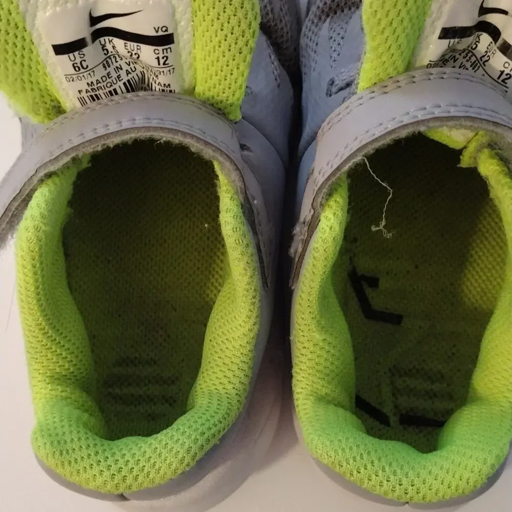 Nike Star Runner Sneakers 6C Grey Toddler 907255-006 Hook N Loop Comfort‎ Knit